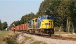 CSX 8771 & 7088 lead a ballast train